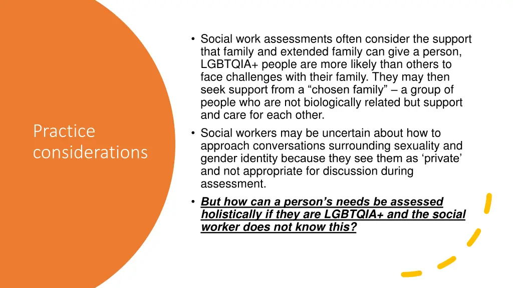 social work assessments often consider