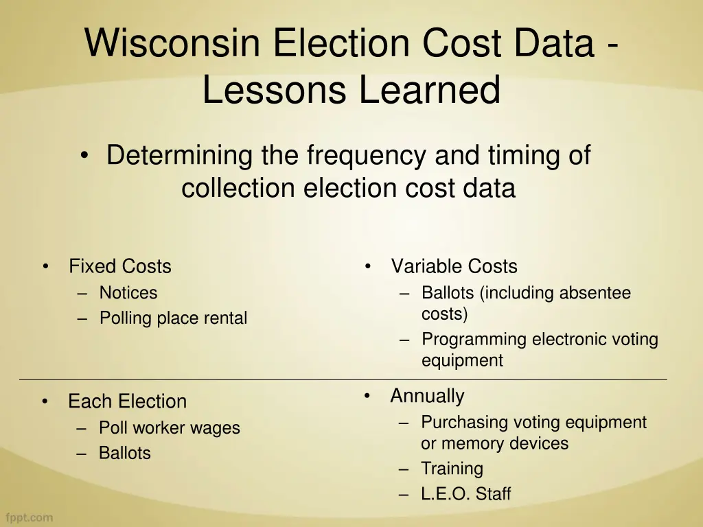 wisconsin election cost data lessons learned 2