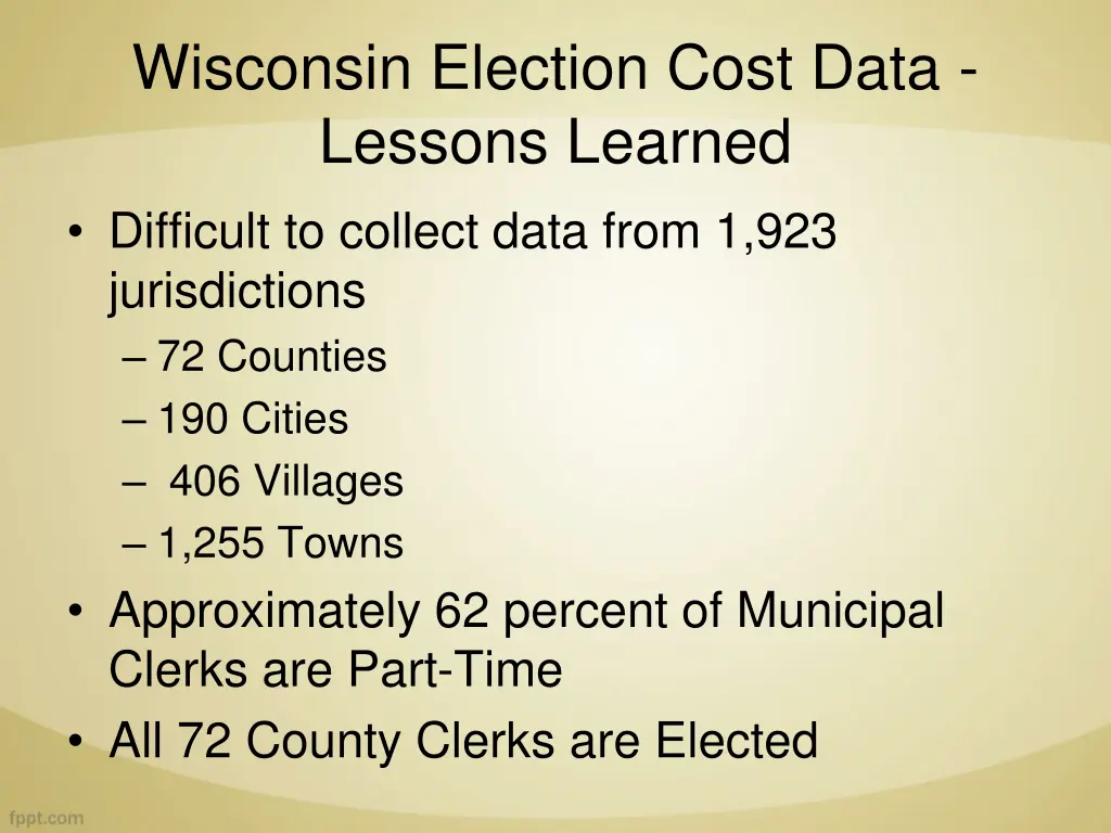 wisconsin election cost data lessons learned