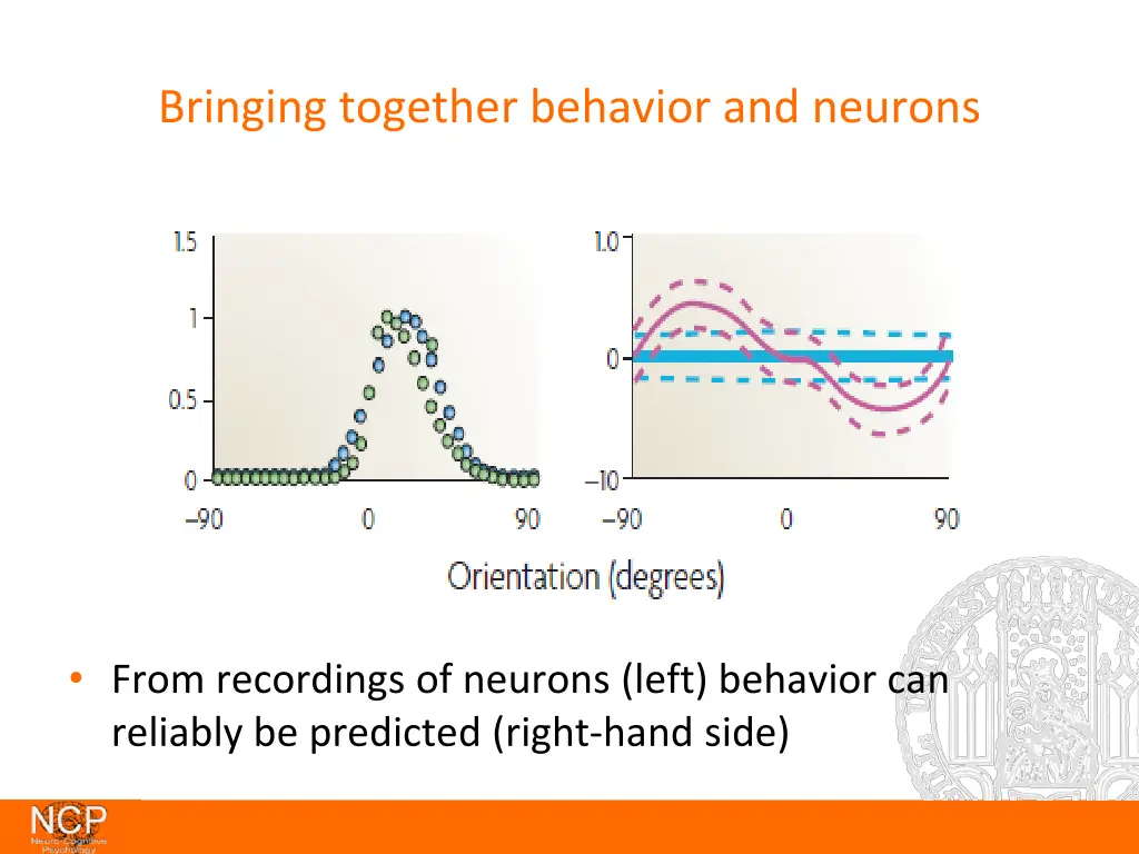 bringing together behavior and neurons