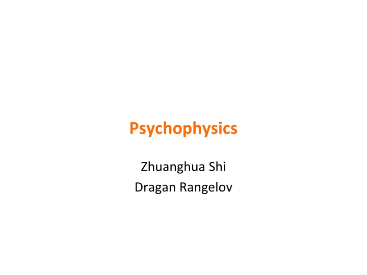 psychophysics