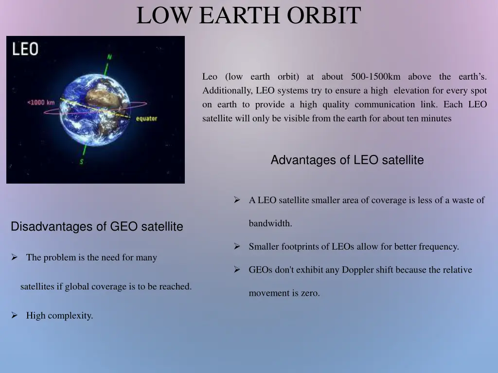 low earth orbit