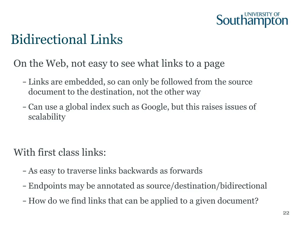 bidirectional links