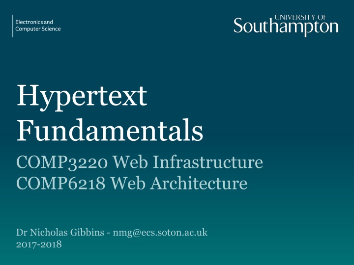 hypertext fundamentals comp3220