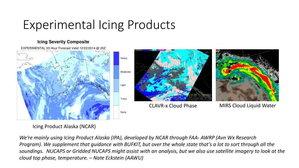 experimental icing products