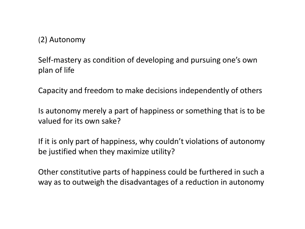 2 autonomy