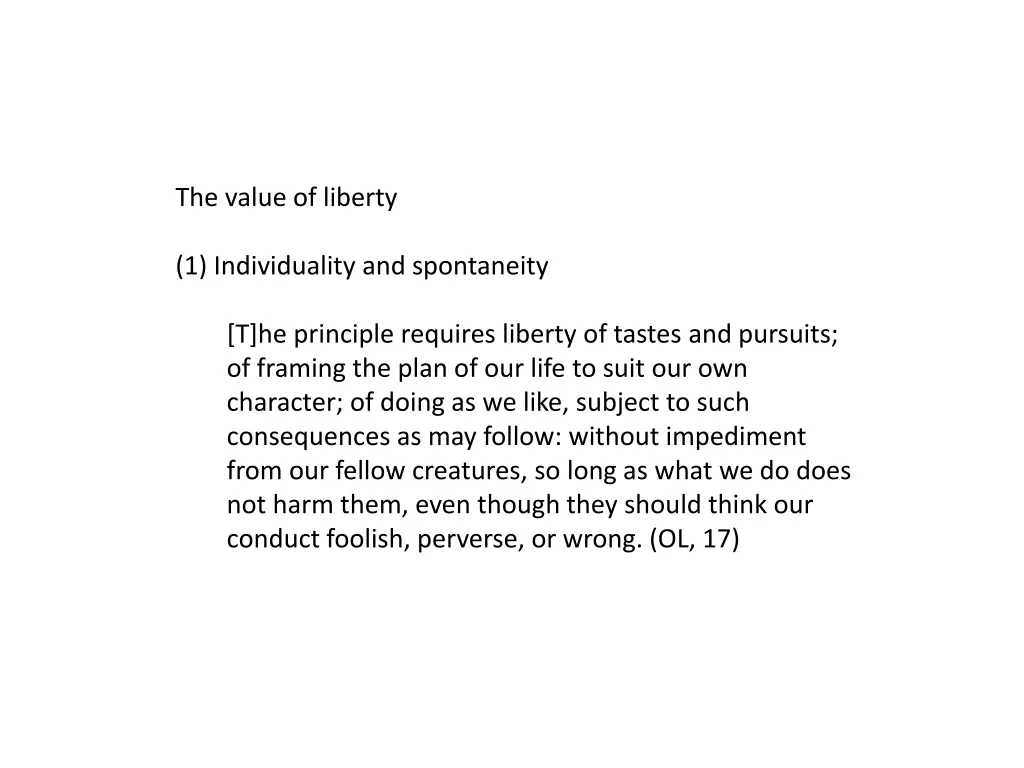 the value of liberty