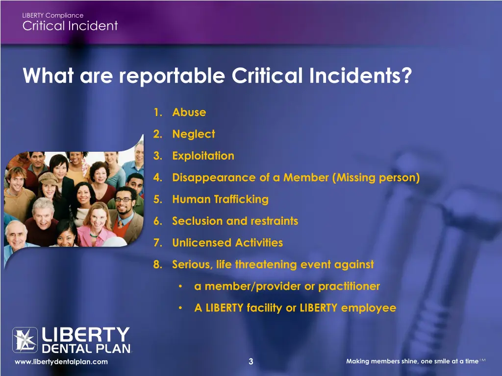 liberty compliance critical incident 1