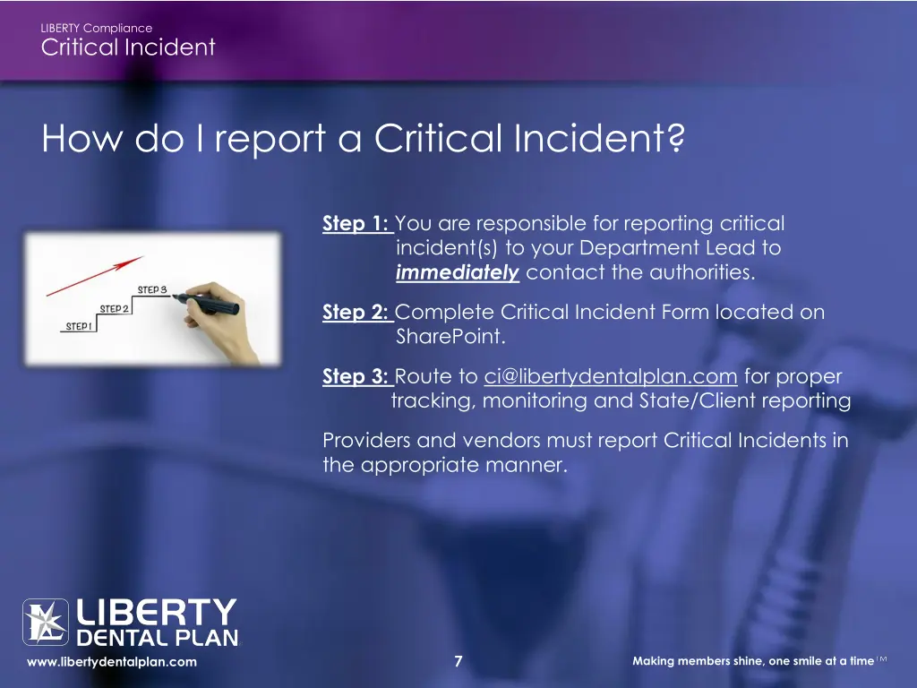 liberty compliance critical incident 3