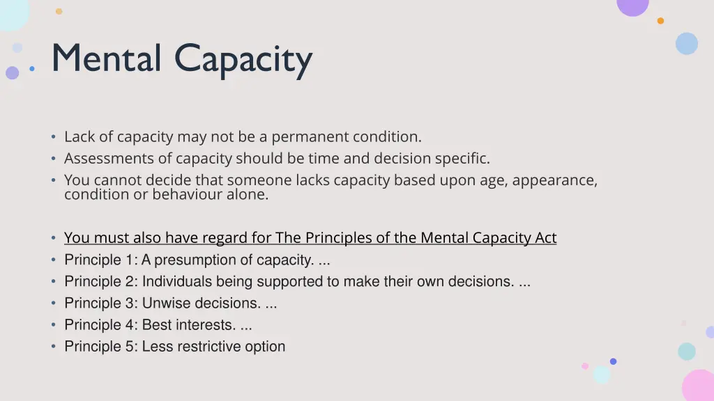 mental capacity