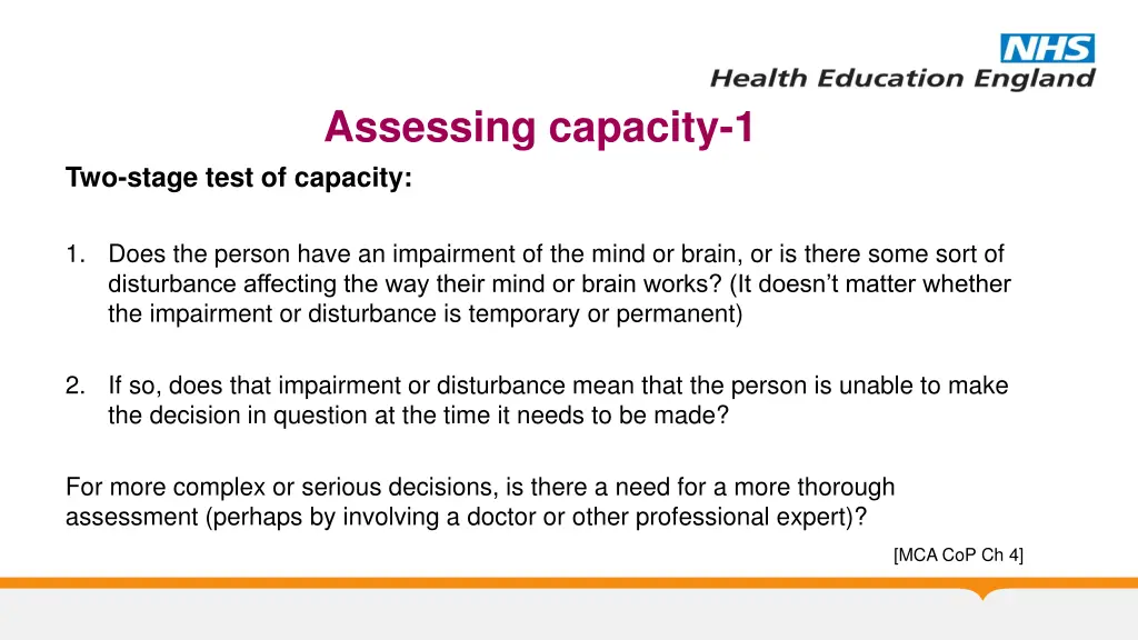 assessing capacity 1