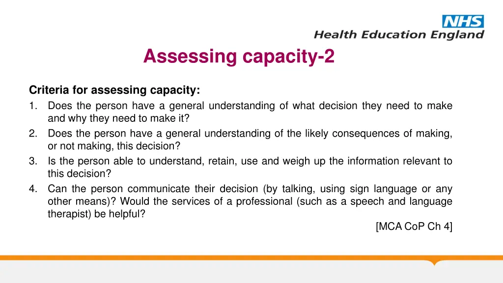 assessing capacity 2