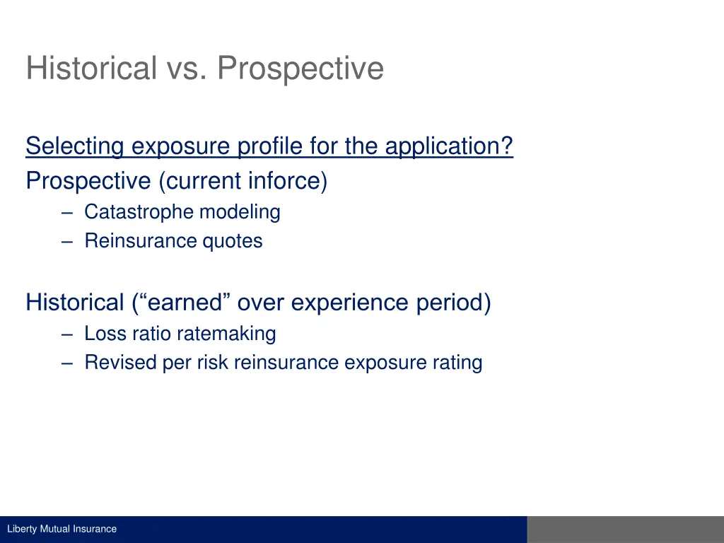 historical vs prospective