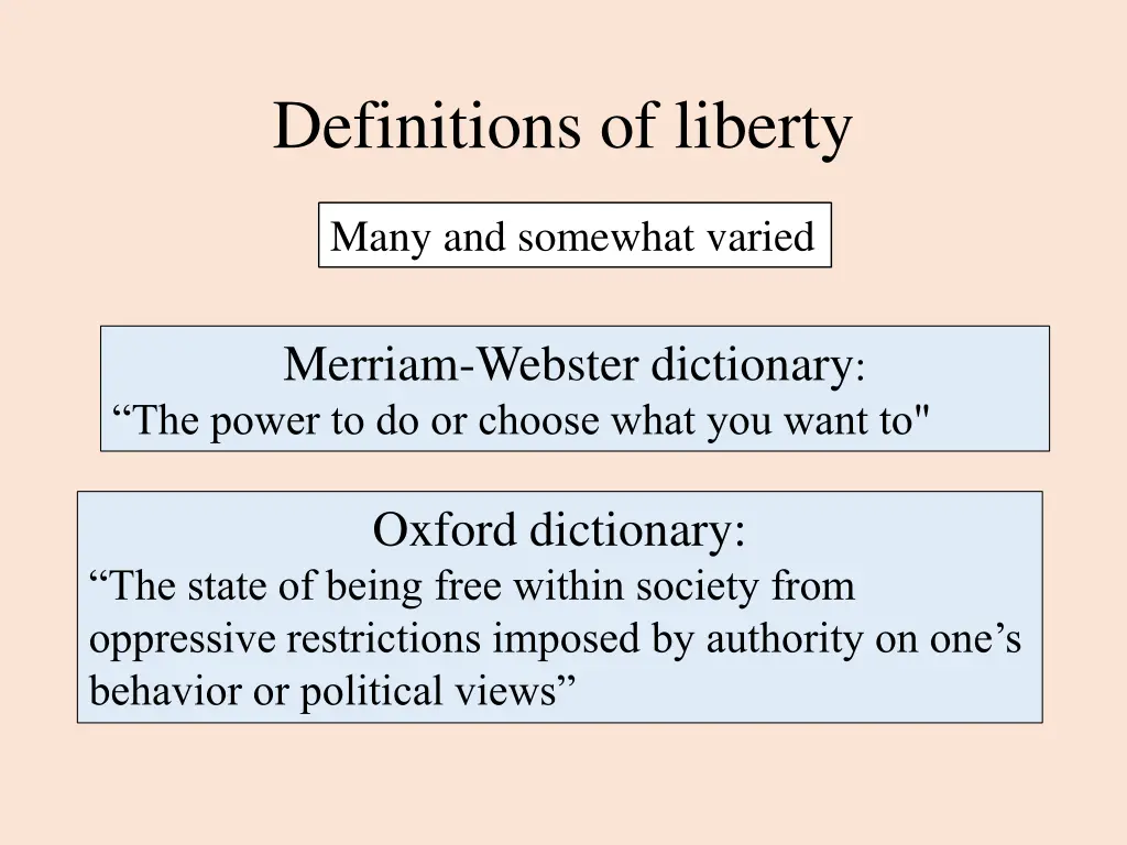 definitions of liberty