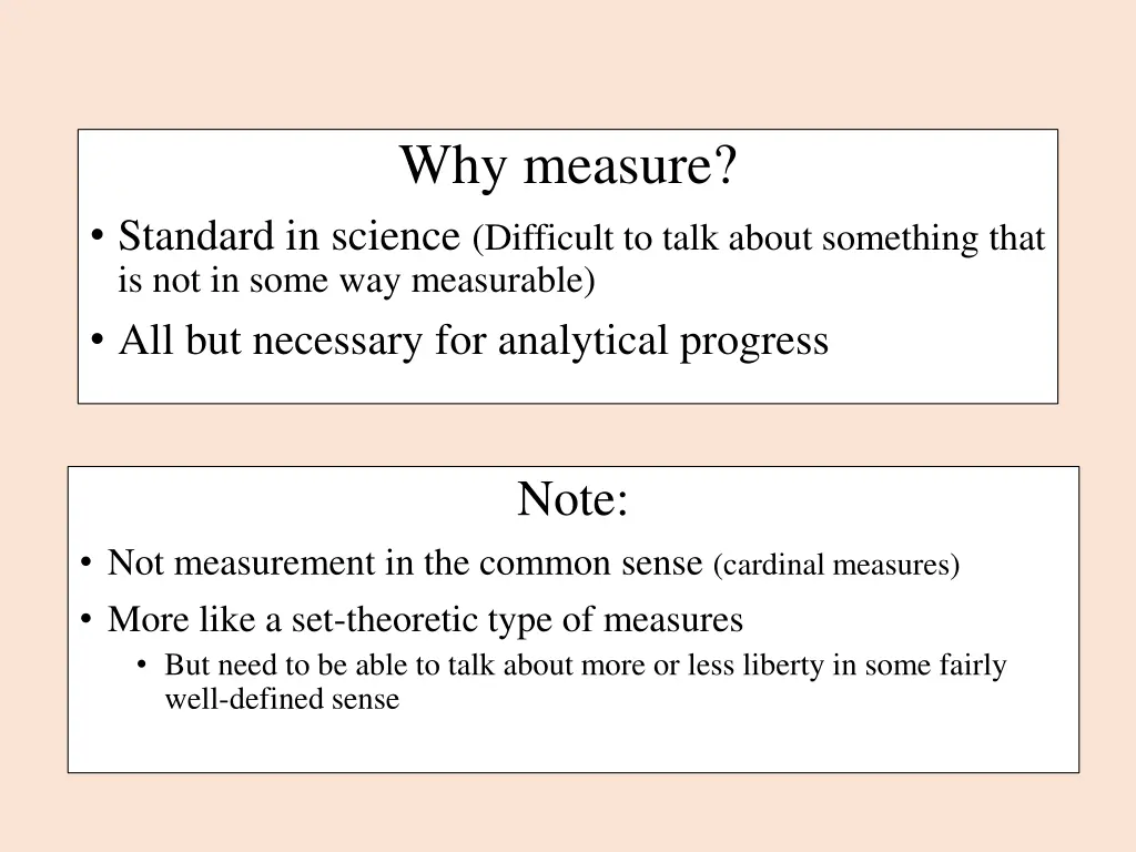 why measure