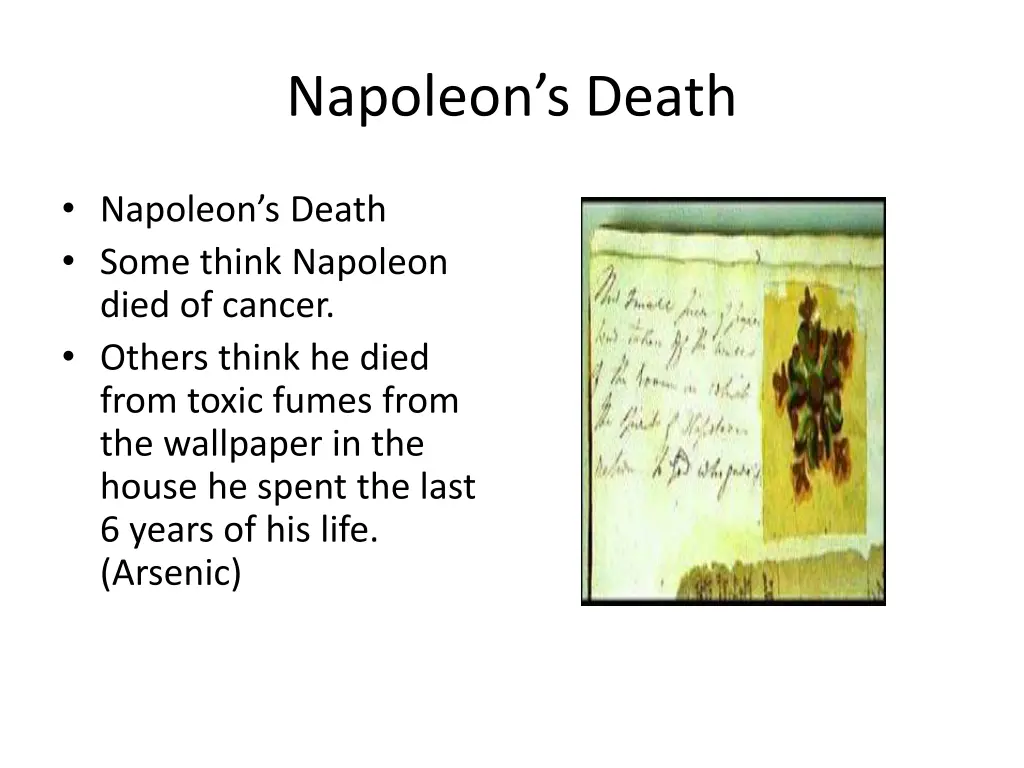 napoleon s death