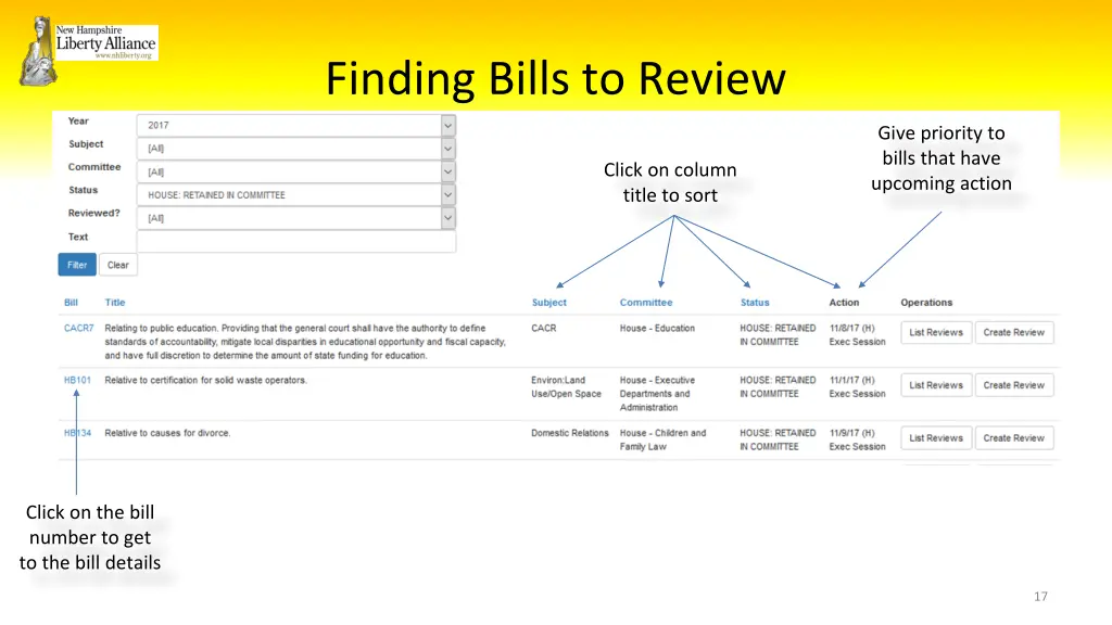 finding bills to review 3