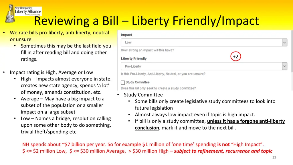 reviewing a bill liberty friendly impact we rate