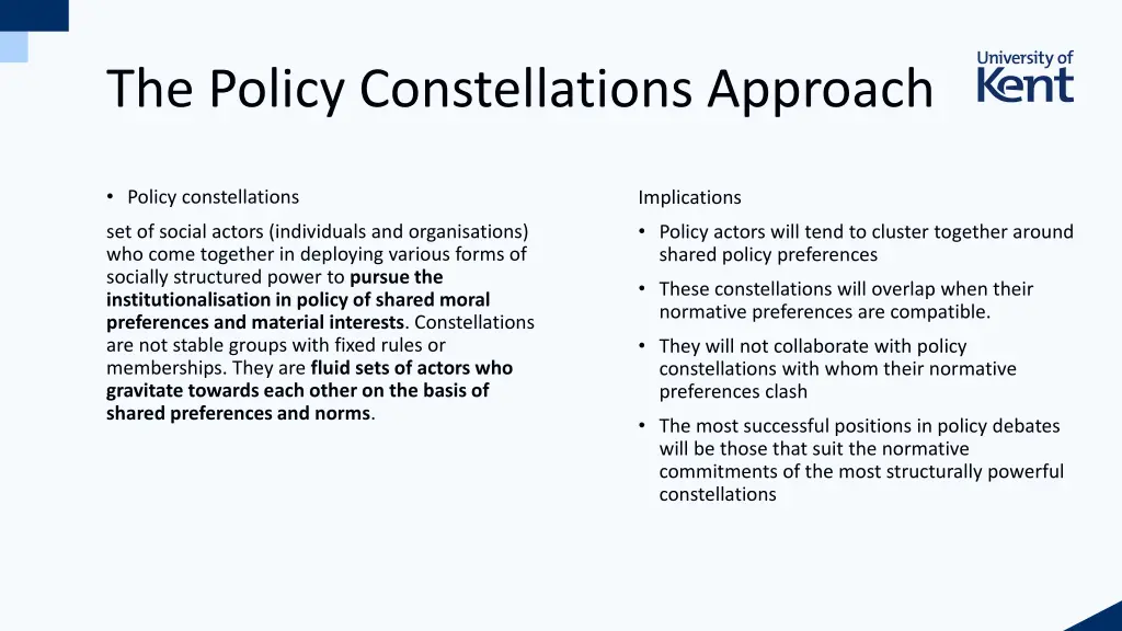 the policy constellations approach