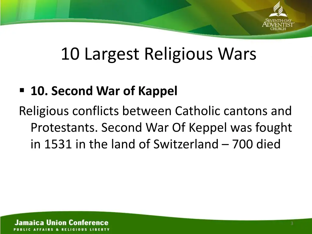 10 largest religious wars