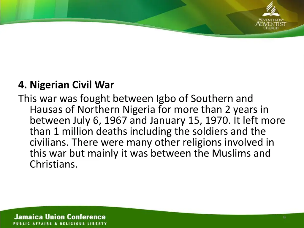 4 nigerian civil war this war was fought between