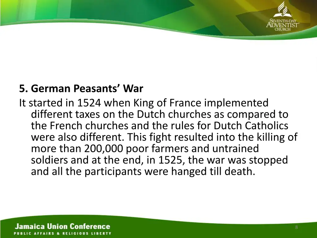 5 german peasants war it started in 1524 when