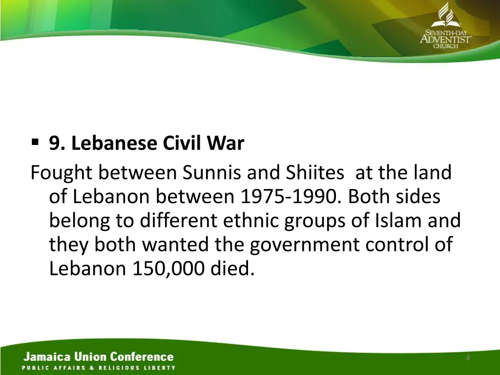 9 lebanese civil war fought between sunnis