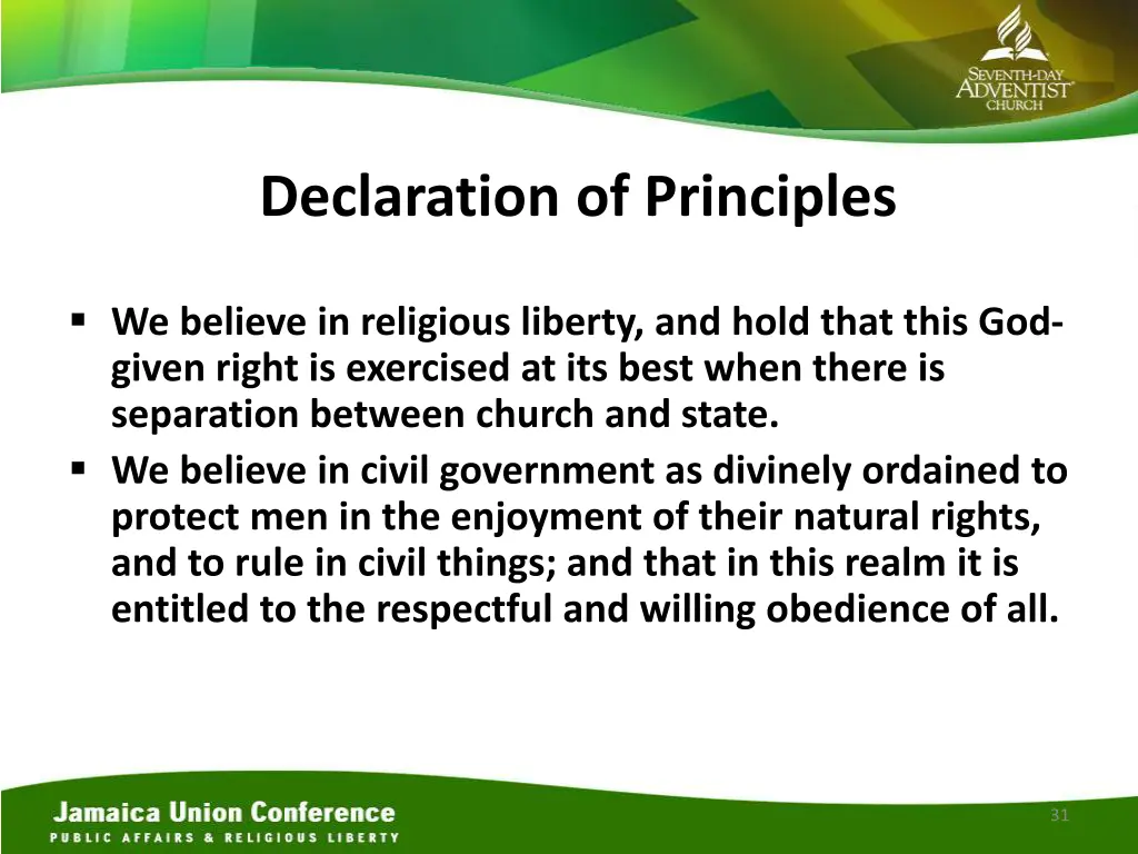 declaration of principles