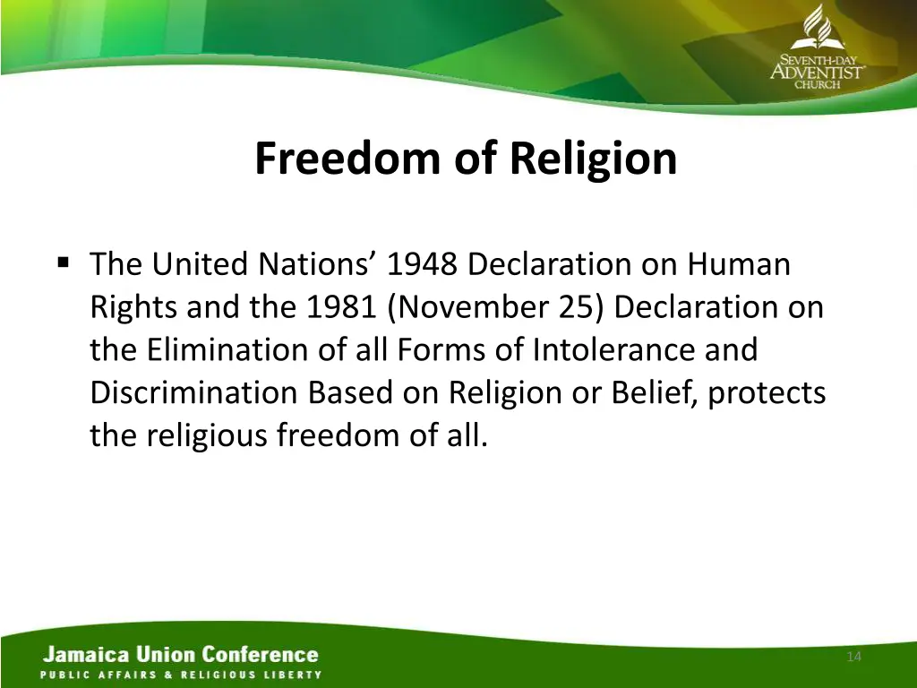 freedom of religion