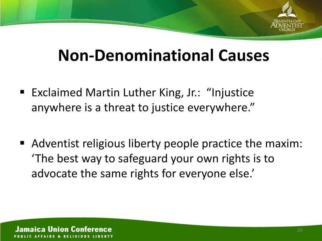 non denominational causes