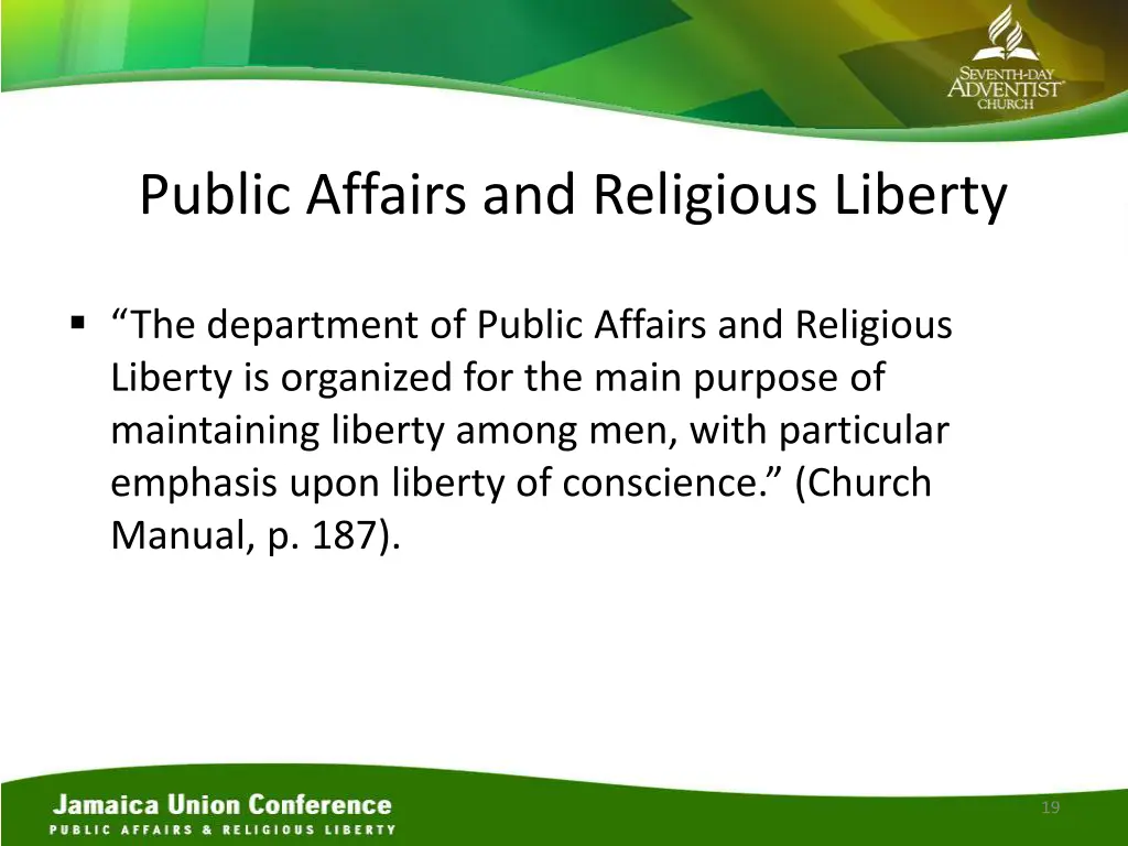 public affairs and religious liberty 1