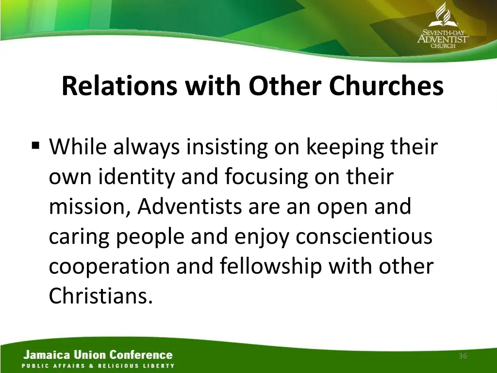 relations with other churches 2