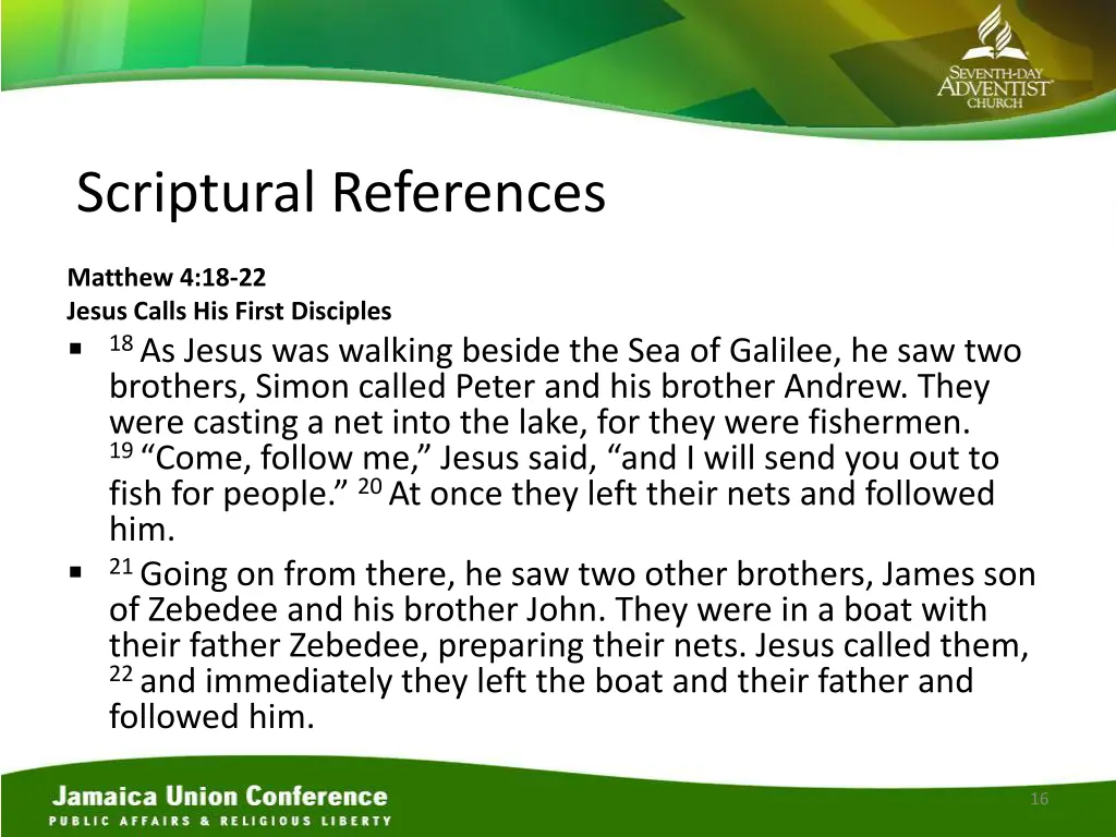 scriptural references