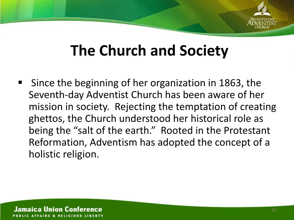 the church and society