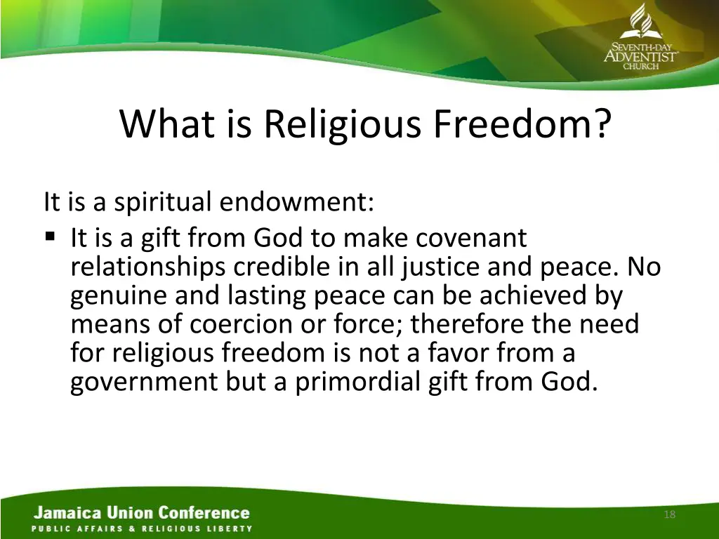 what is religious freedom 1