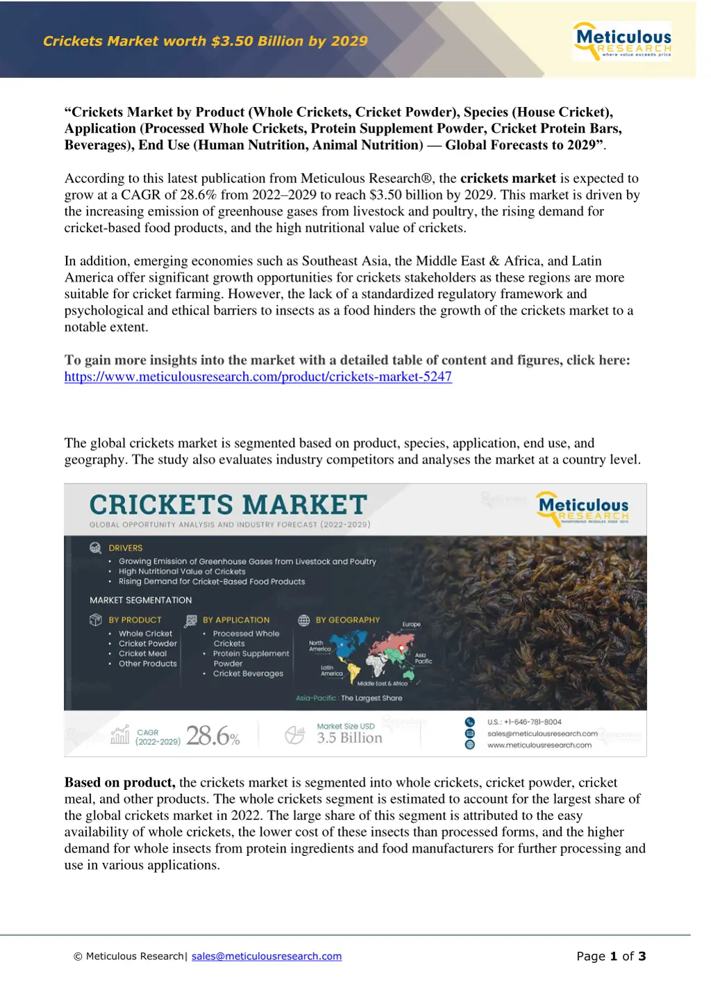 crickets market worth 3 50 billion by 2029