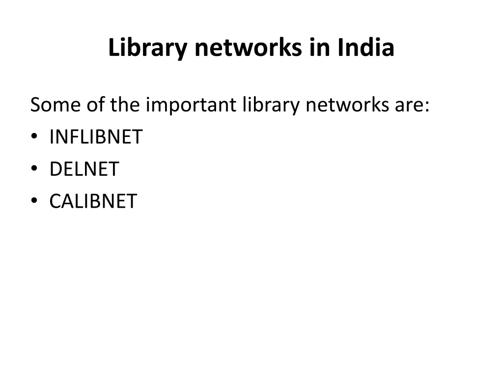 library networks in india