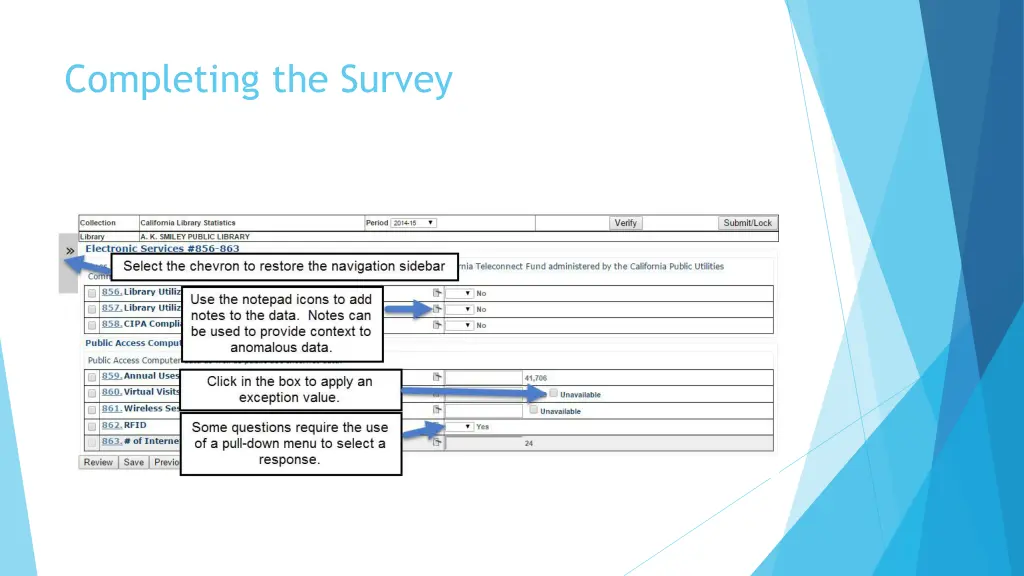 completing the survey