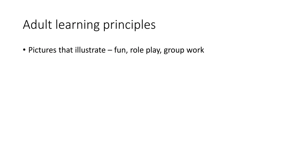 adult learning principles