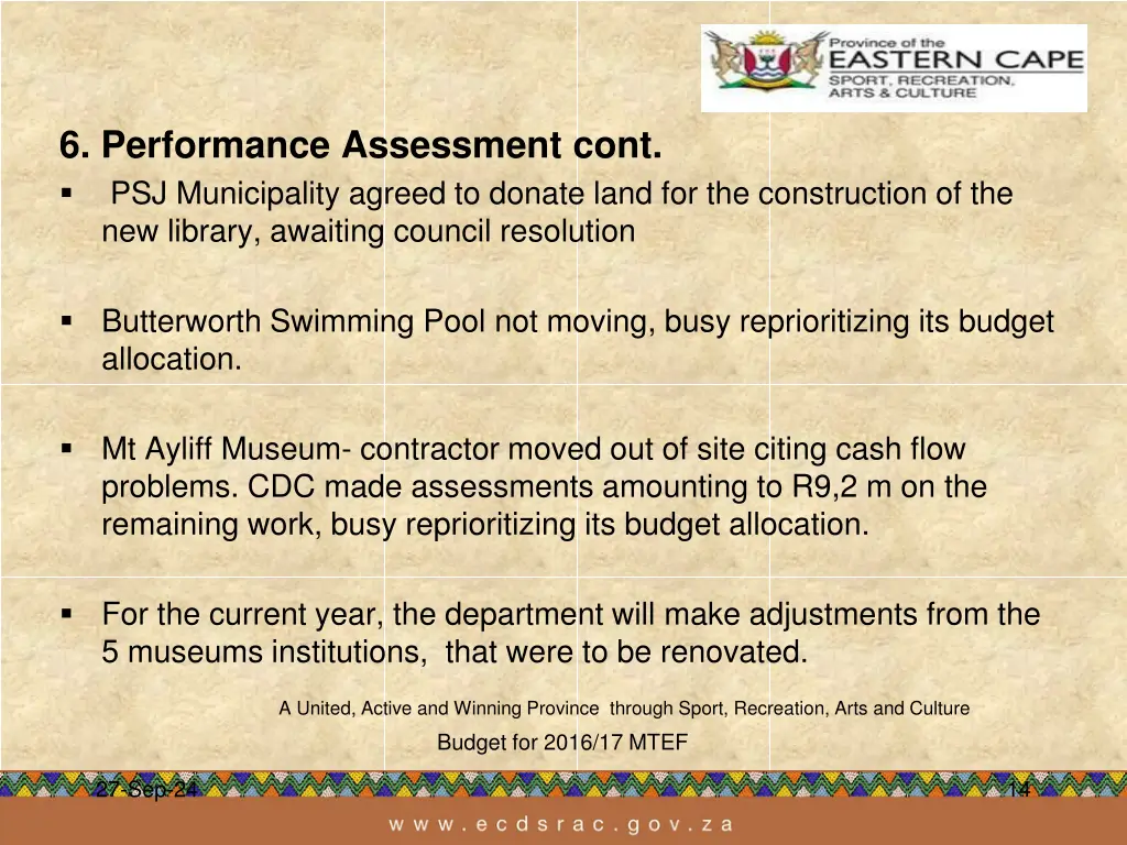 6 performance assessment cont psj municipality