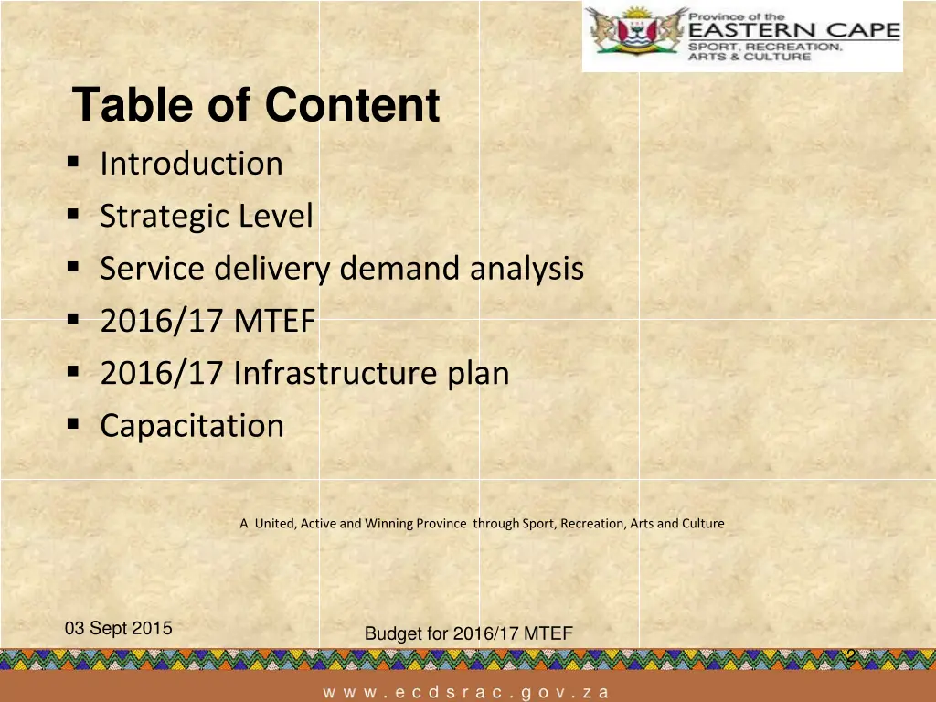 table of content introduction strategic level