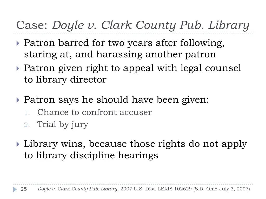 case doyle v clark county pub library