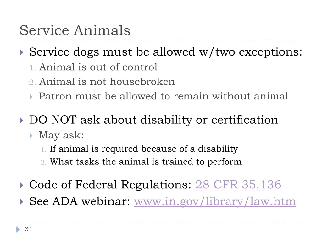 service animals