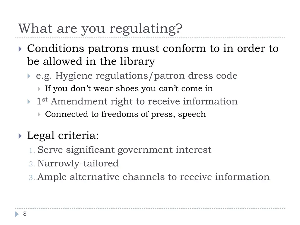 what are you regulating 1