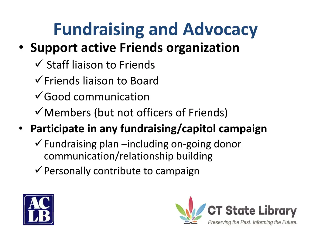 fundraising and advocacy support active friends