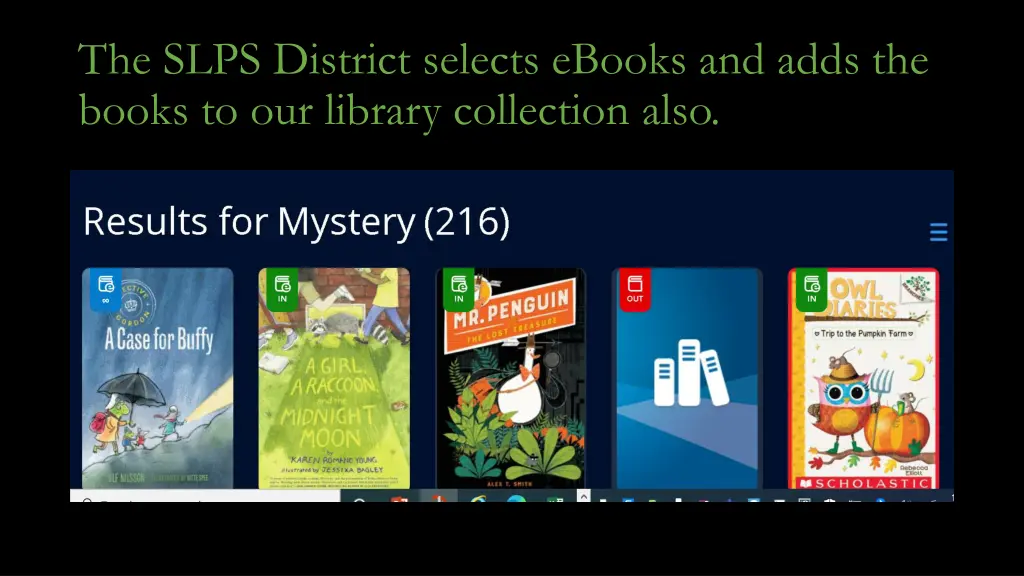 the slps district selects ebooks and adds