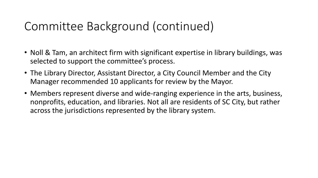 committee background continued 1