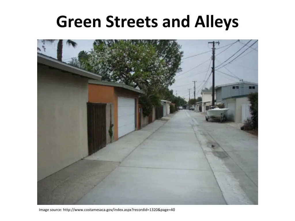 green streets and alleys