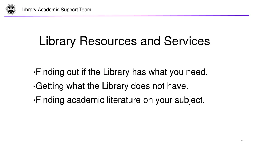 library academic support team