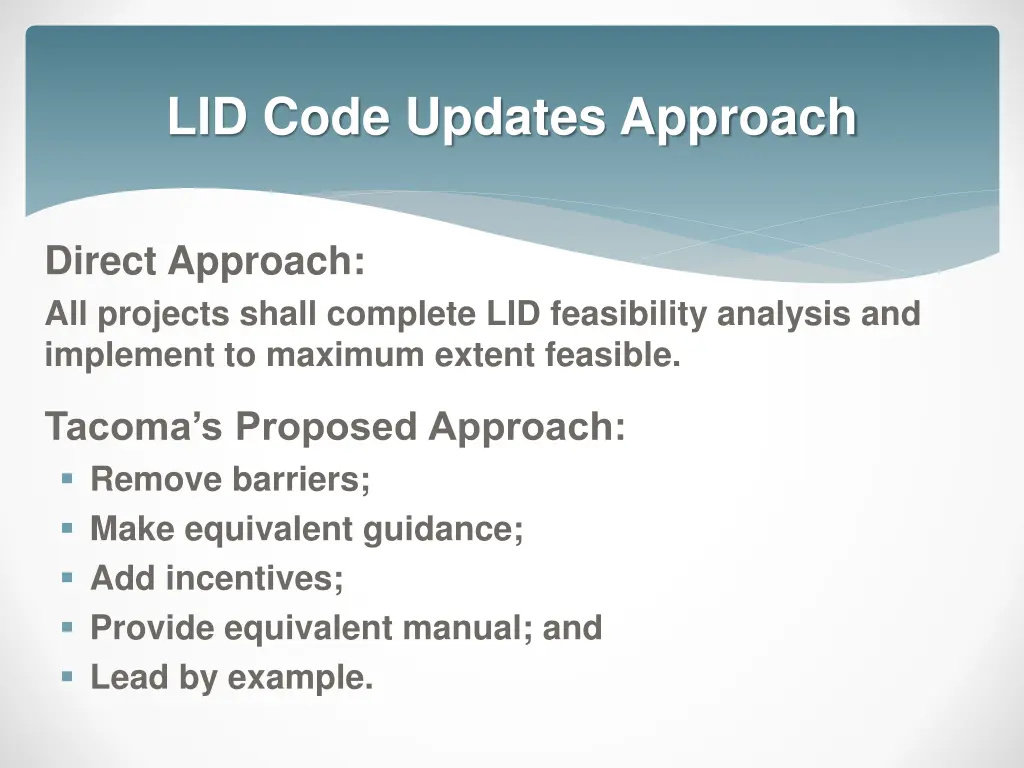 lid code updates approach